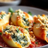 Spinach and Cheese Stuffed Shells