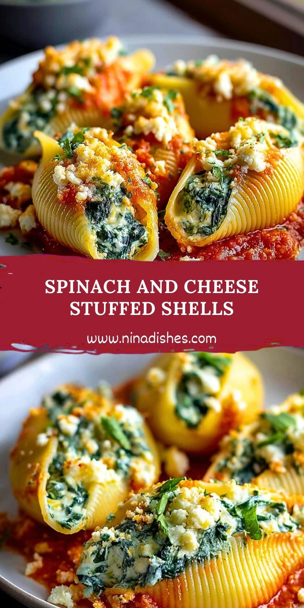 Spinach and Cheese Stuffed Shells (2)