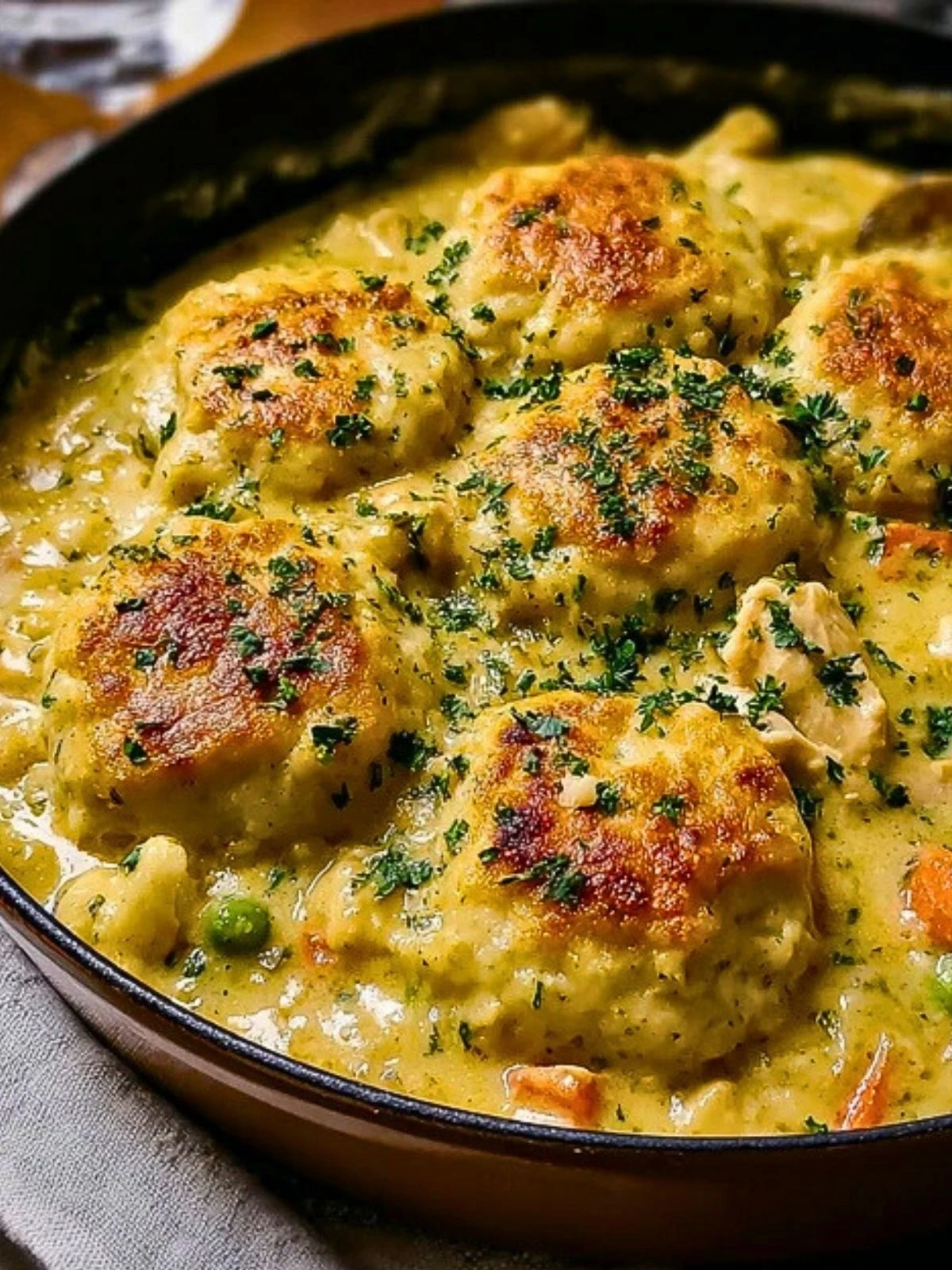 Comforting Chicken And Dumplings With Biscuits (1)
