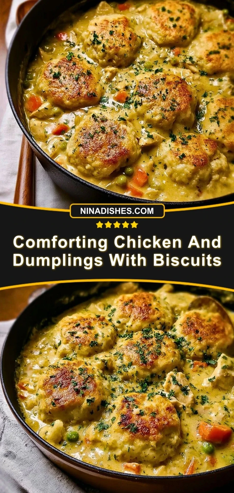 Comforting Chicken And Dumplings With Biscuits (3)