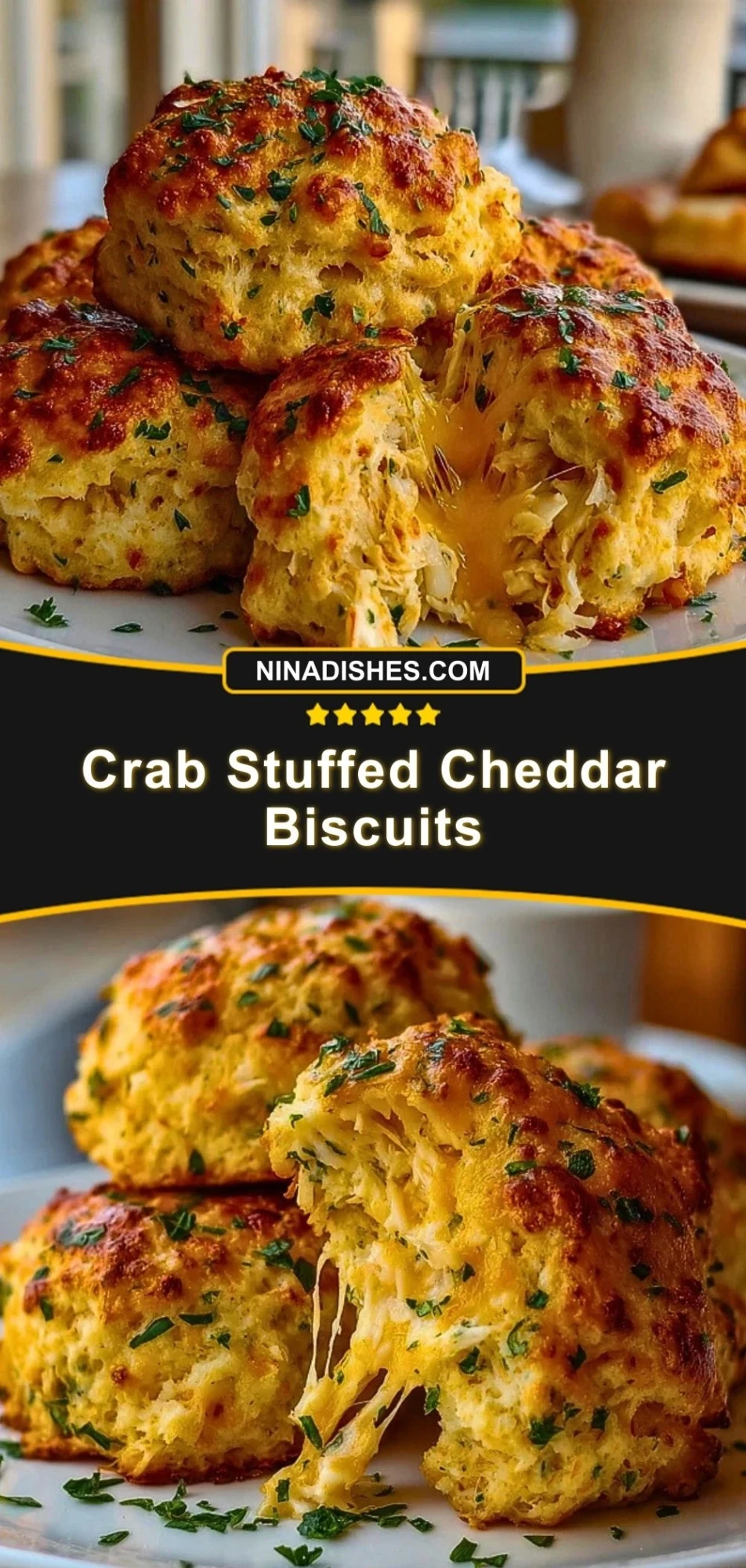 Crab Stuffed Cheddar Biscuits (3)