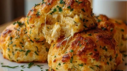 Crab Stuffed Cheddar Biscuits