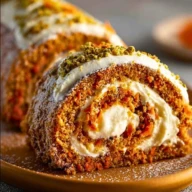 Carrot Cake Roll with Cream Cheese Frosting Filling (2)