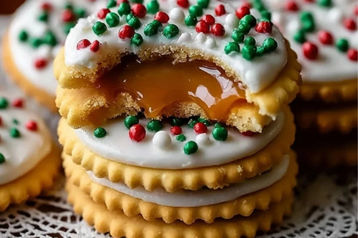 Irresistible Caramel Ritz Cracker Christmas Cookies (1)