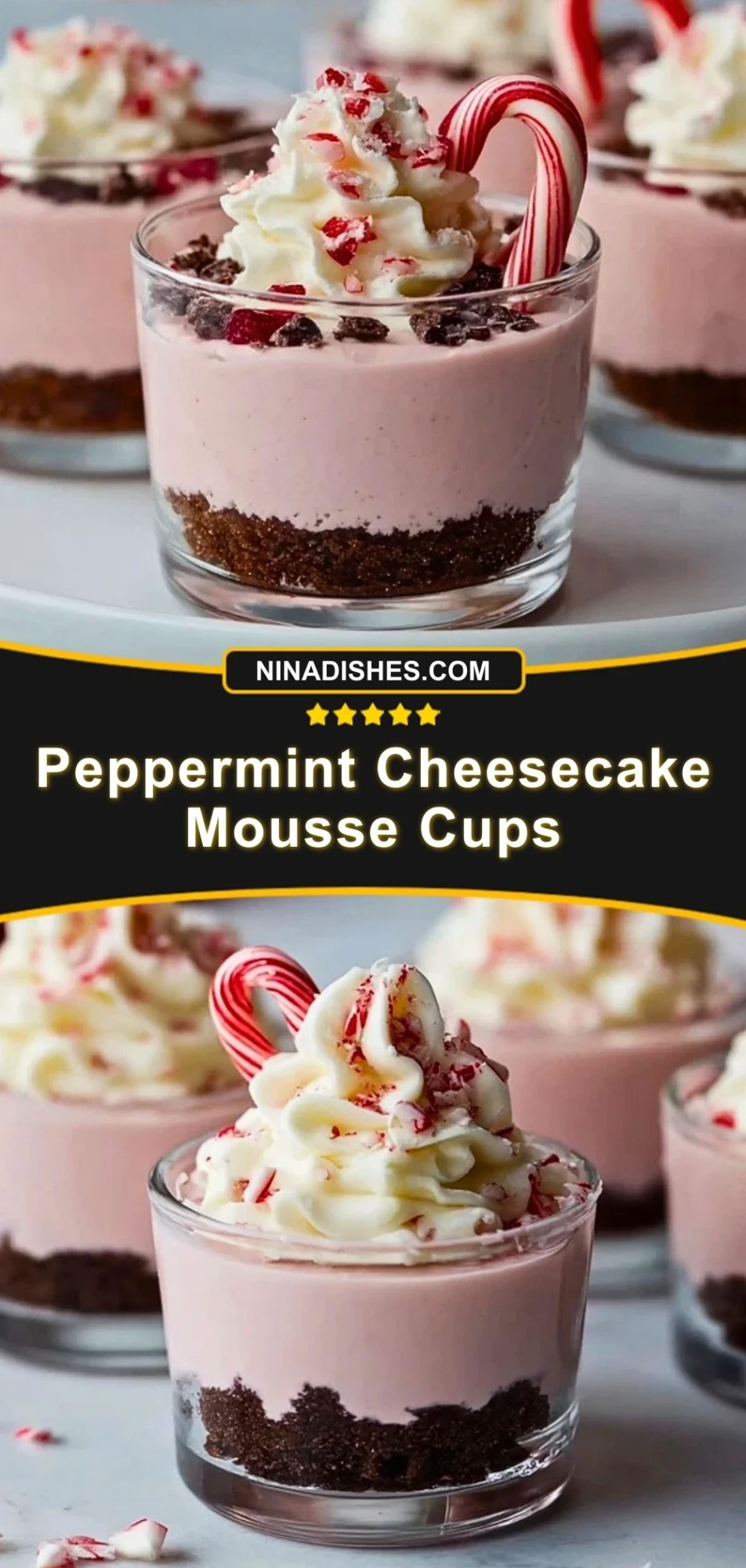 Peppermint Cheesecake Mousse Cups (3)