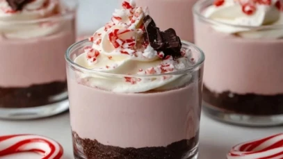 Peppermint Cheesecake Mousse Cups