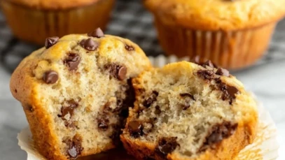 Perfect Banana Chocolate Chip Muffins