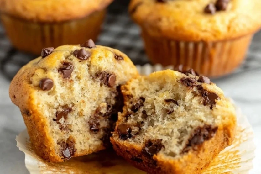 Perfect Banana Chocolate Chip Muffins