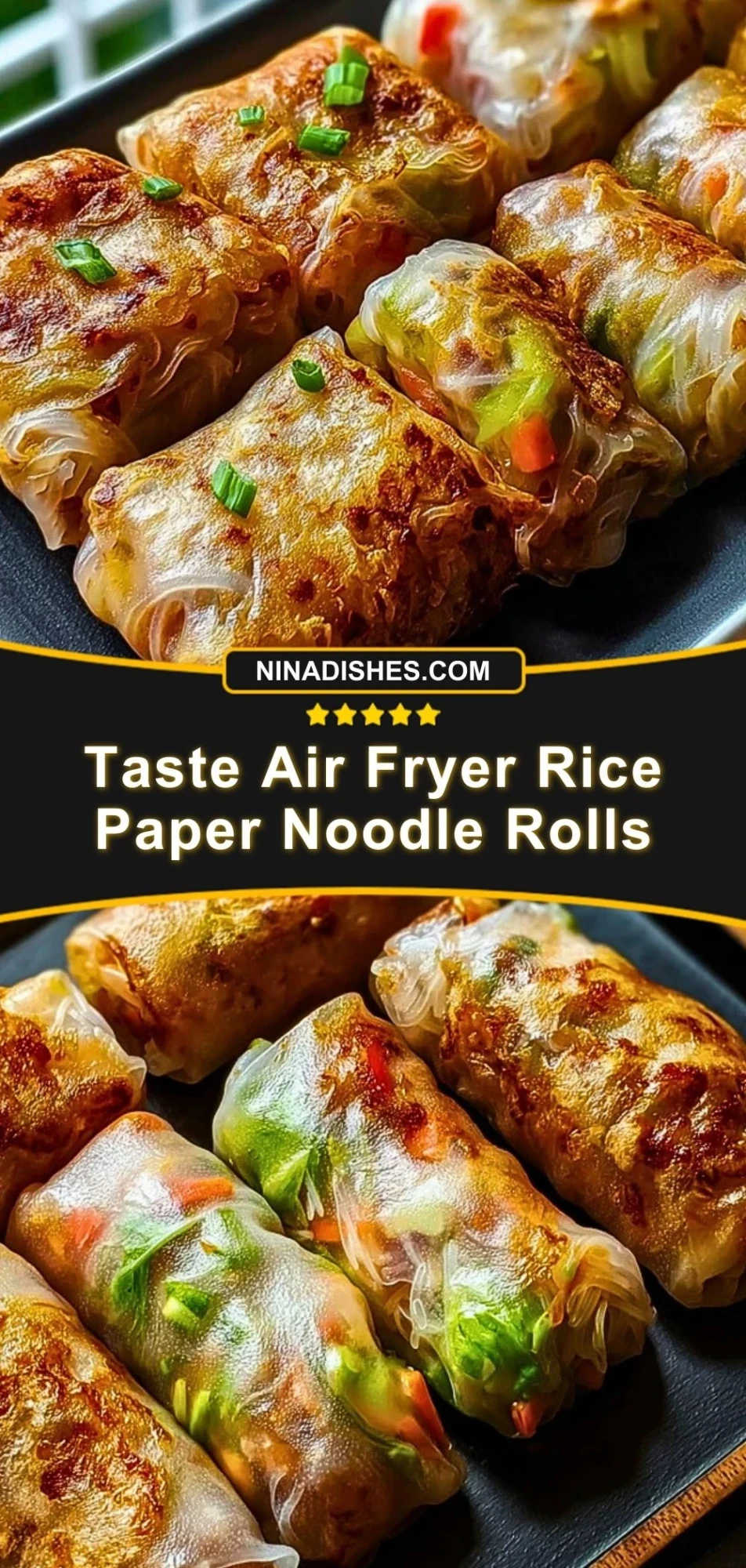 Taste Air Fryer Rice Paper Noodle Rolls (3)