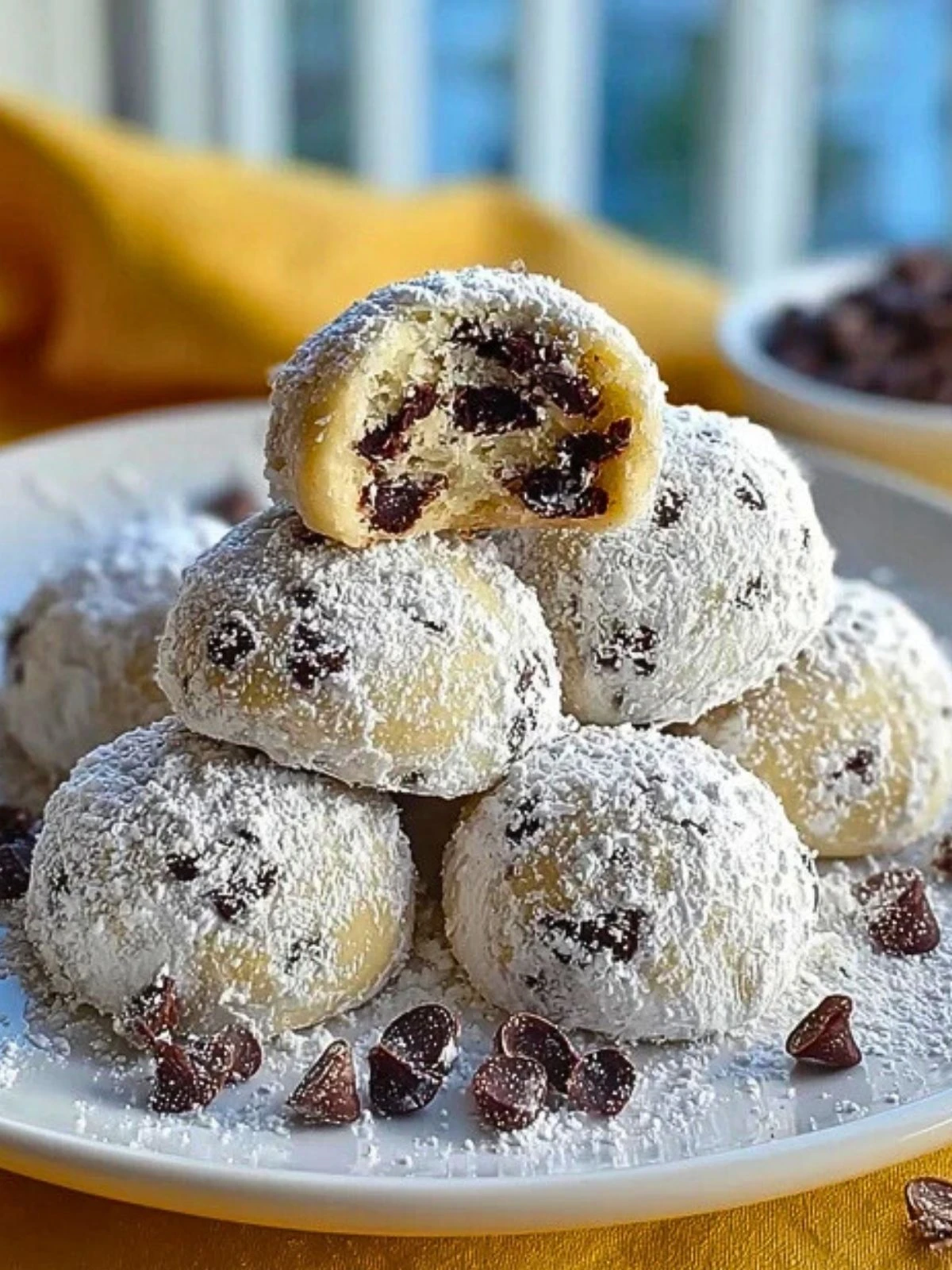 Chocolate Chip Snowball Cookies (1)