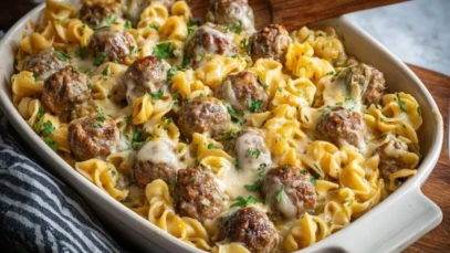 Swedish Meatball Pasta Bake