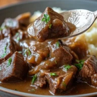 Slow Cooker Beef Tips and Gravy