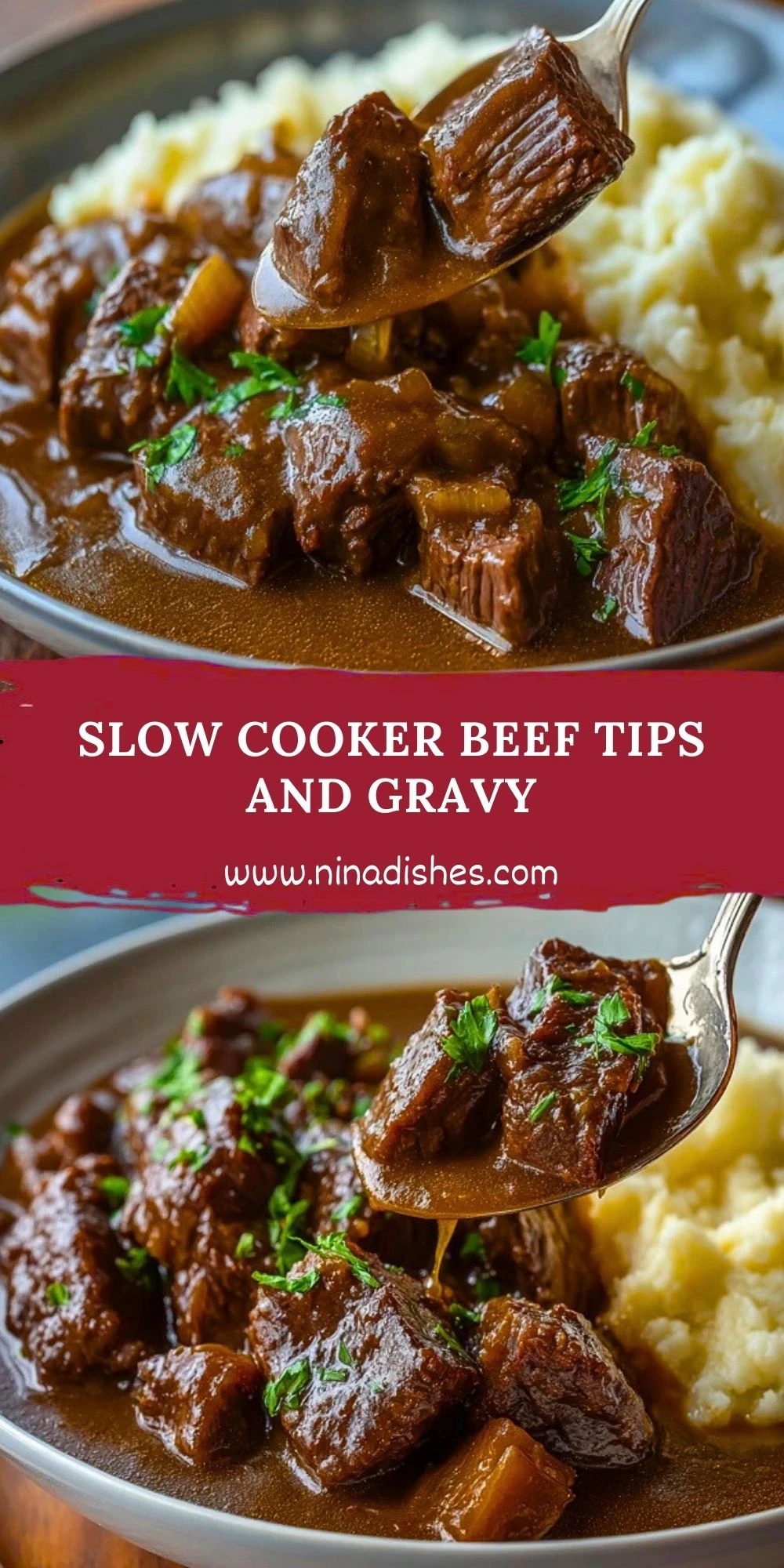 Slow Cooker Beef Tips and Gravy (2)