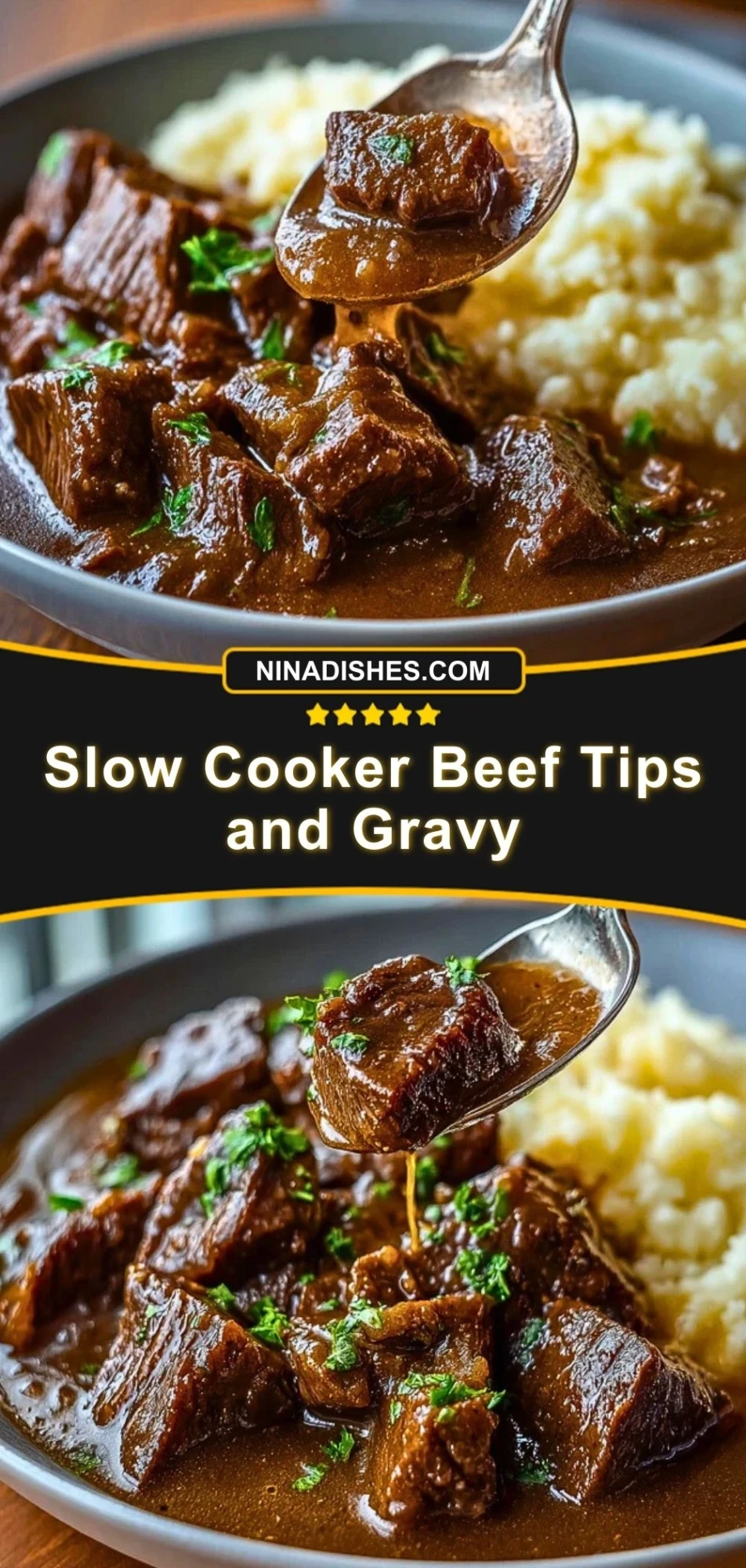 Slow Cooker Beef Tips and Gravy (3)