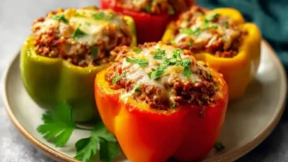Stuffed Peppers With Ground Beef