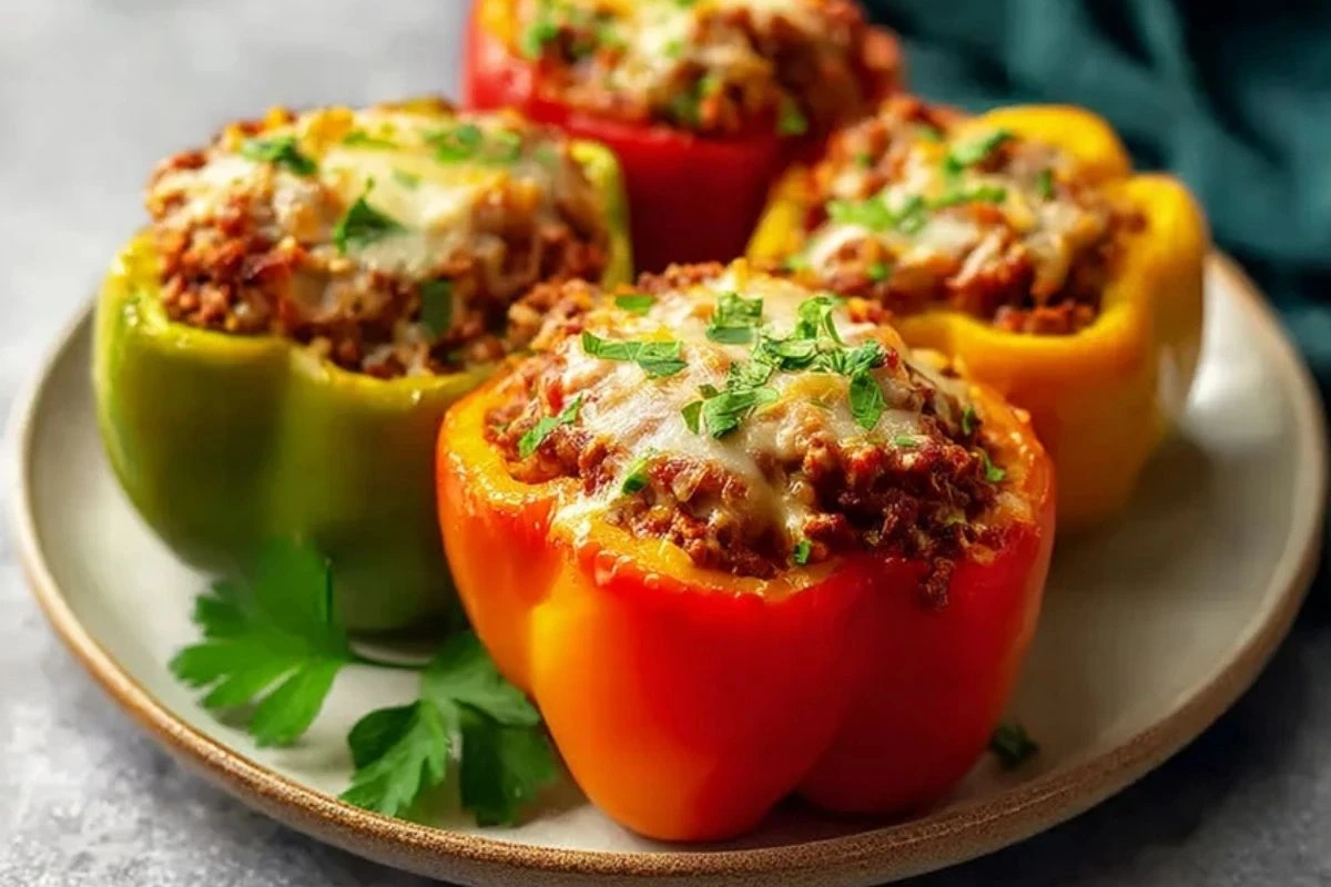 Stuffed Peppers With Ground Beef
