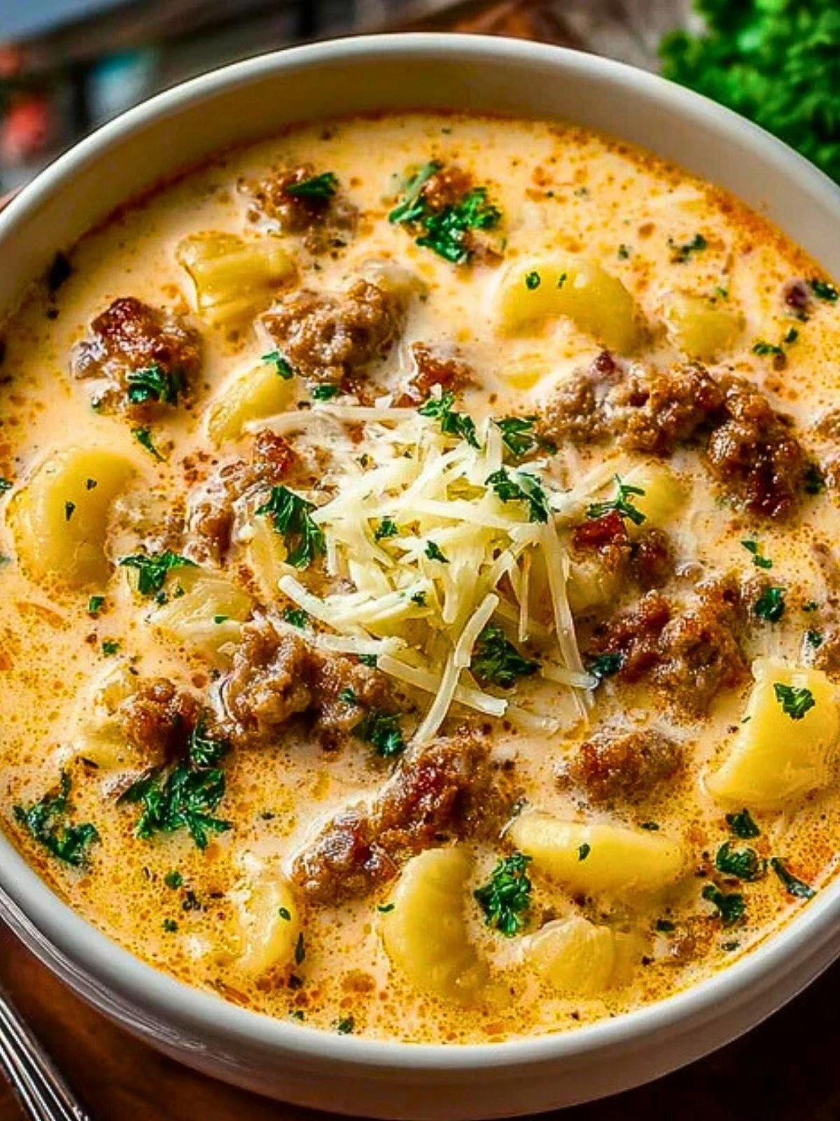 Creamy Parmesan Italian Sausage Ditalini Soup (1)