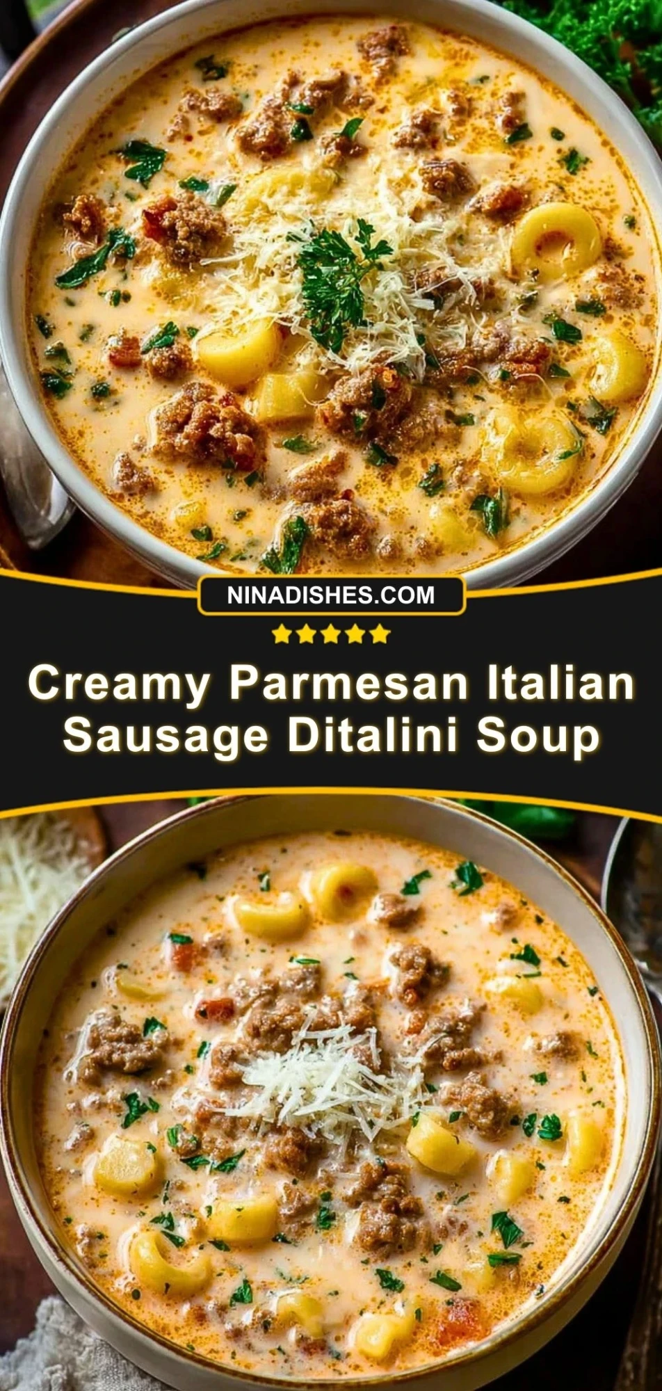 Creamy Parmesan Italian Sausage Ditalini Soup (3)