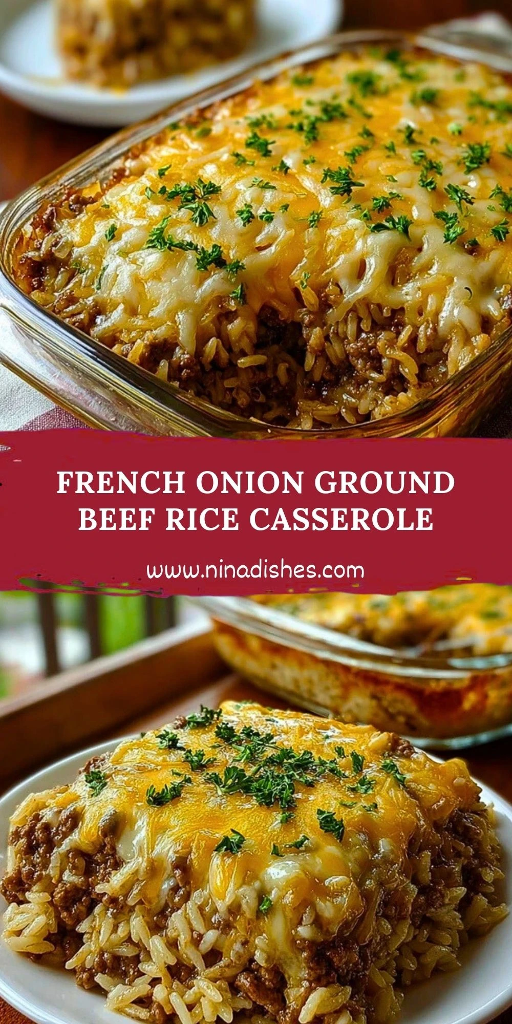 French Onion Ground Beef Rice Casserole (2)