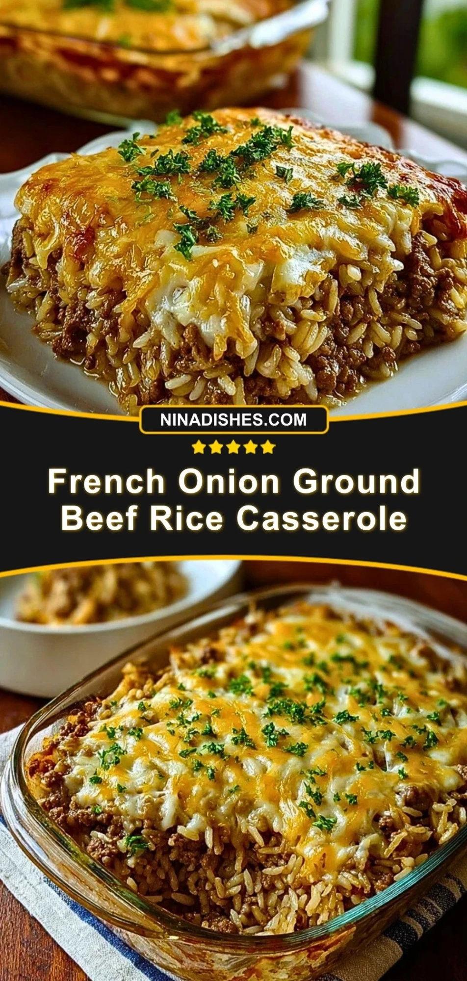 French Onion Ground Beef Rice Casserole (3)