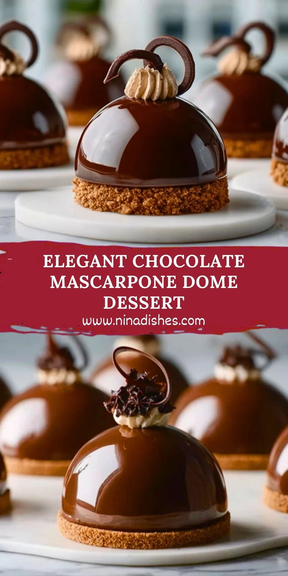 Elegant Chocolate Mascarpone Dome Dessert (2)