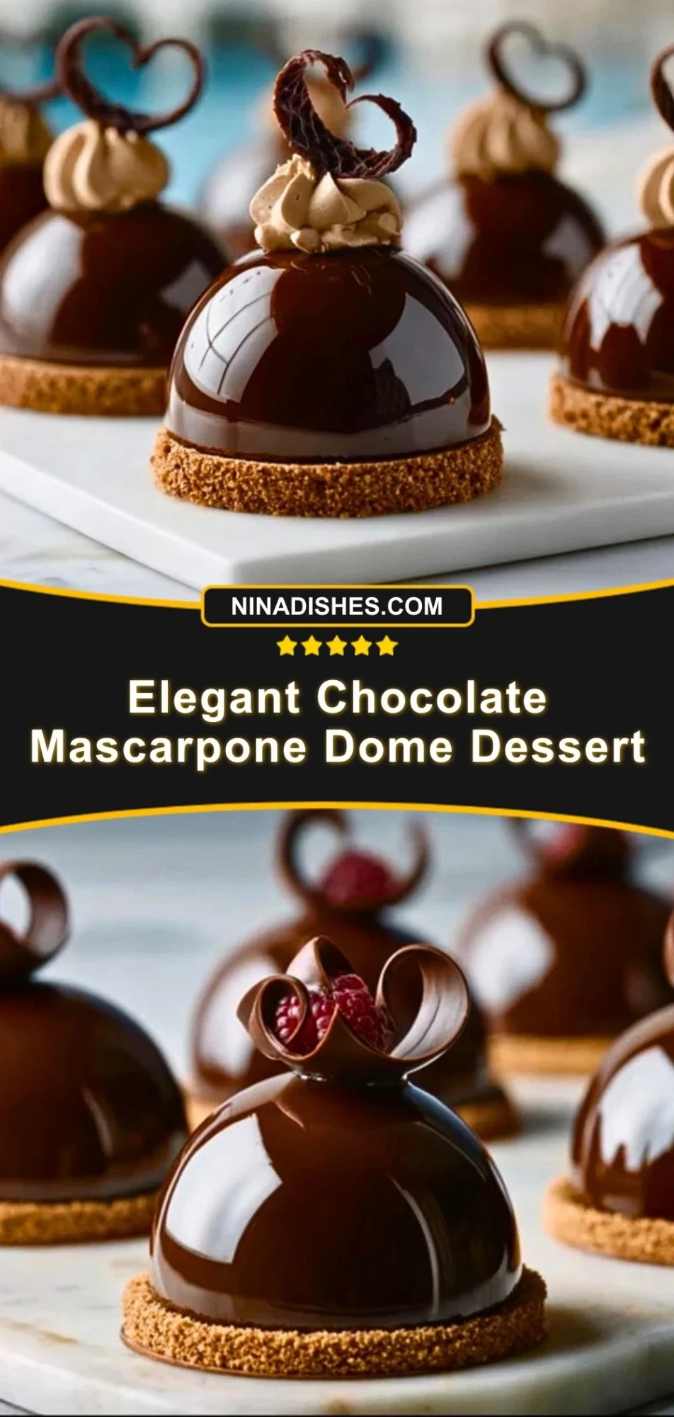 Elegant Chocolate Mascarpone Dome Dessert (3)