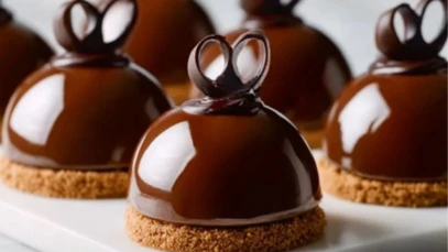 Elegant Chocolate Mascarpone Dome Dessert