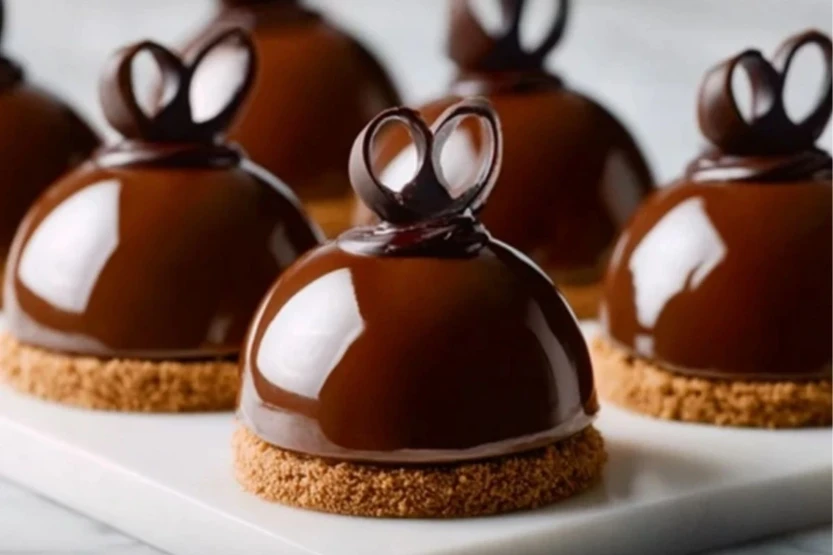 Elegant Chocolate Mascarpone Dome Dessert