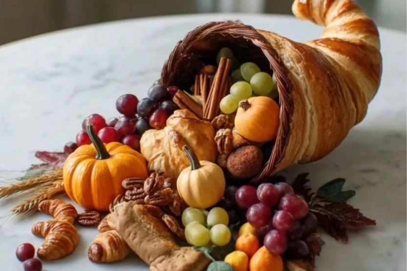Thanksgiving Cornucopia Centerpiece