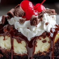 Hot Fudge Sundae Brownie Cheesecake