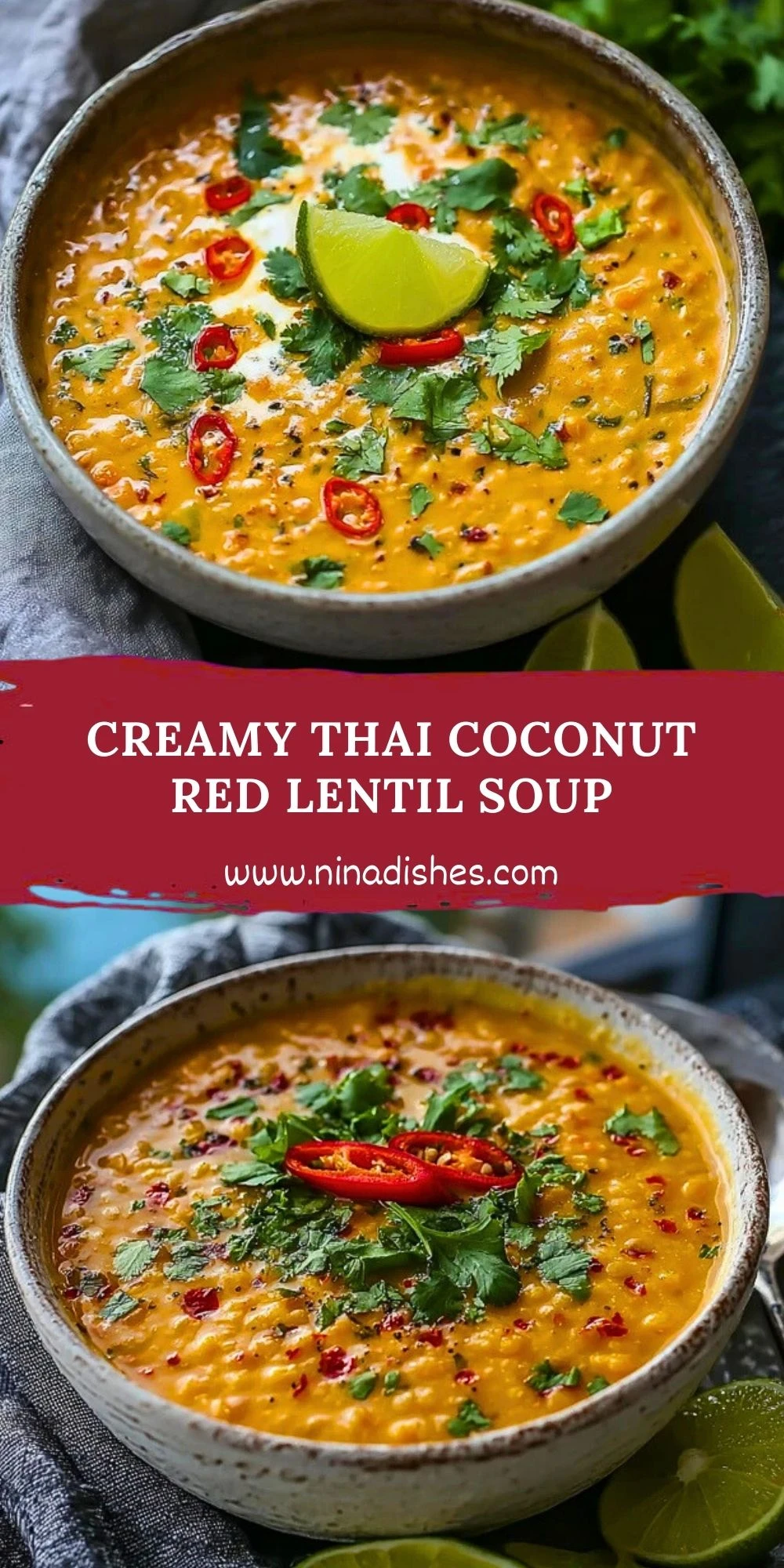 Creamy Thai Coconut Red Lentil Soup (2)