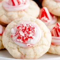 Candy Cane Kiss Cookies