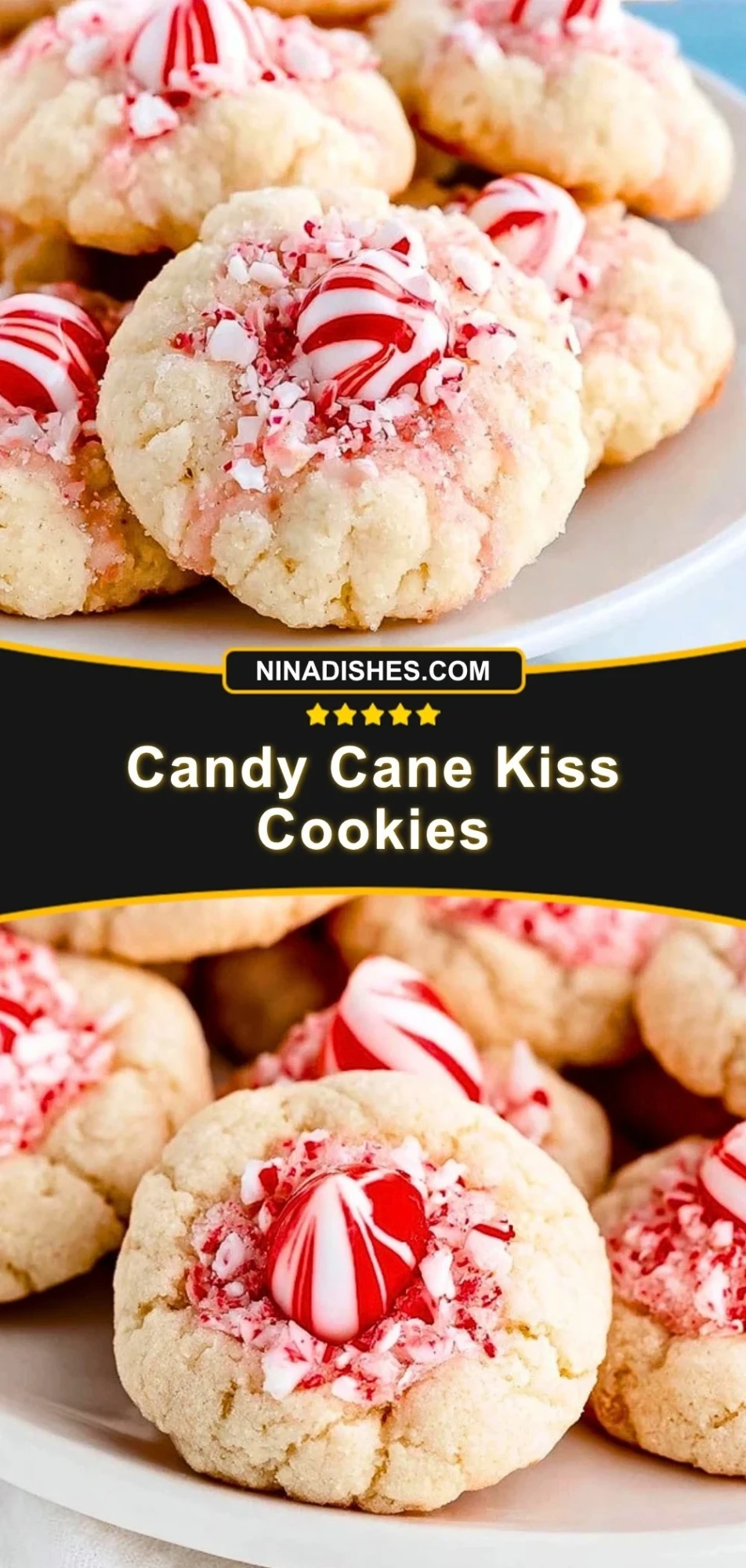 Candy Cane Kiss Cookies (2)