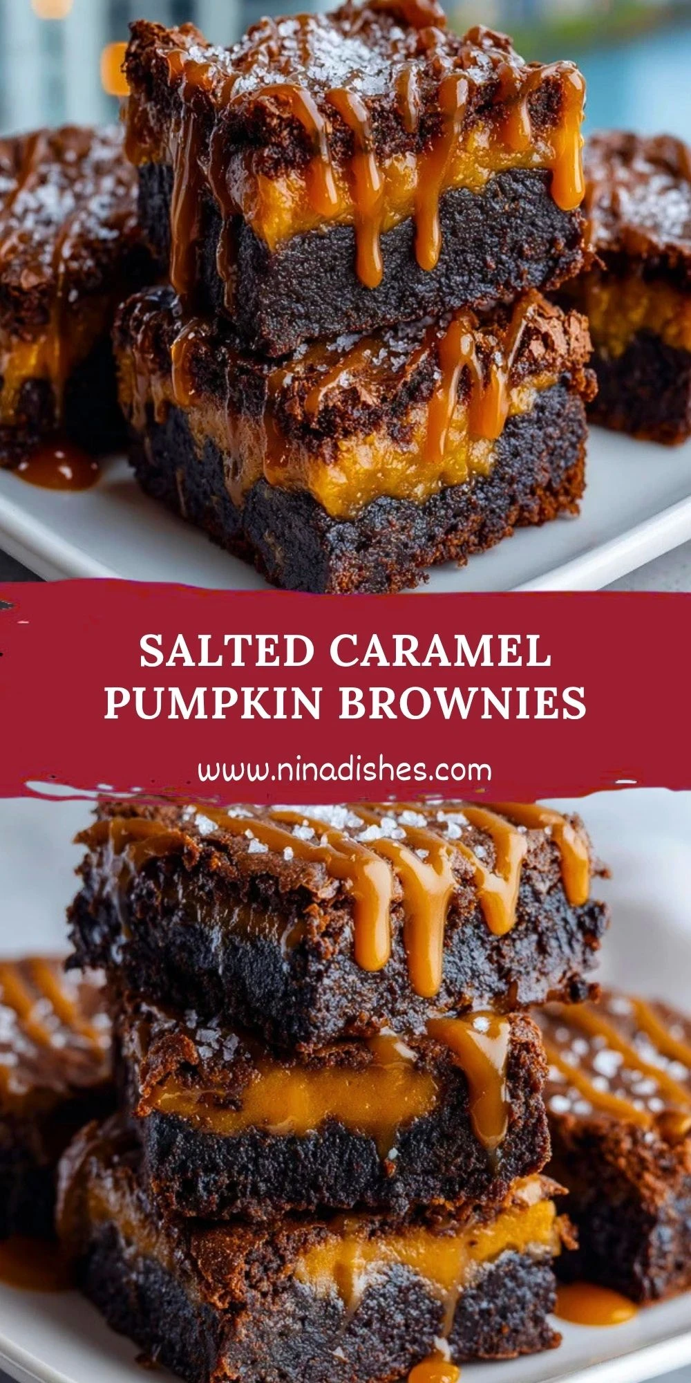 Salted Caramel Pumpkin Brownies (2)