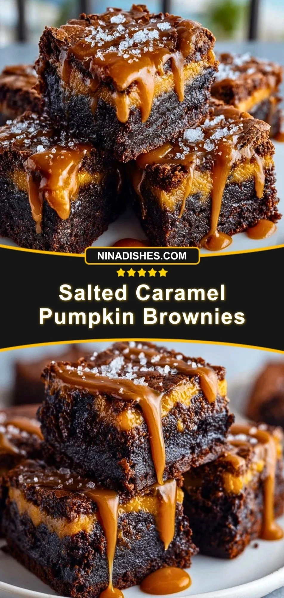 Salted Caramel Pumpkin Brownies (3)
