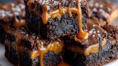 Salted Caramel Pumpkin Brownies