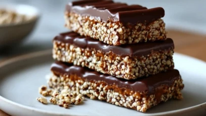 High Protein Chocolate Quinoa Crunch Bars
