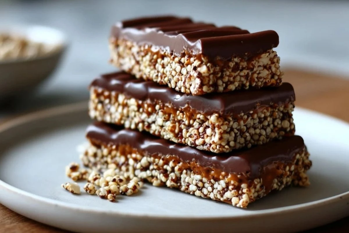 High Protein Chocolate Quinoa Crunch Bars