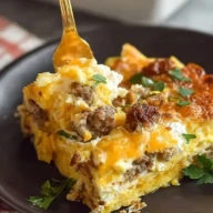 Cheesy Southwest Tortilla Breakfast Casserole