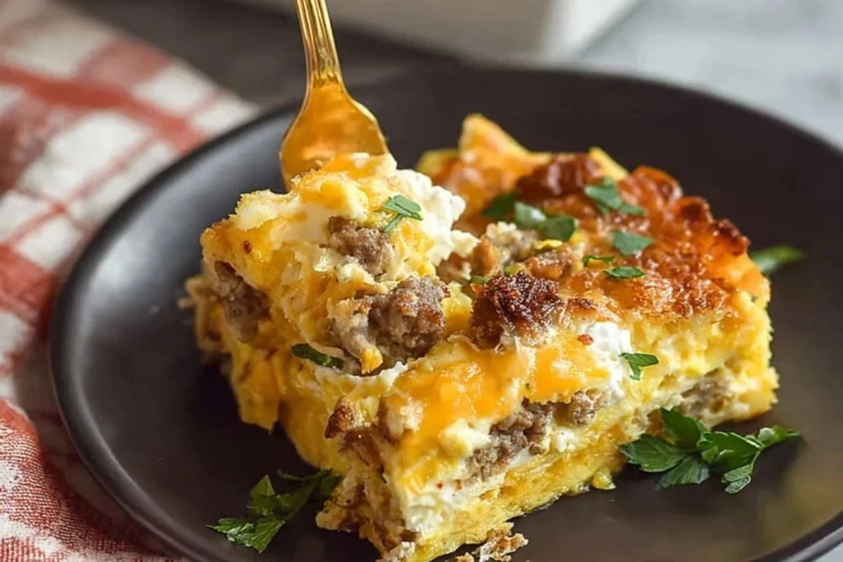 Cheesy Southwest Tortilla Breakfast Casserole