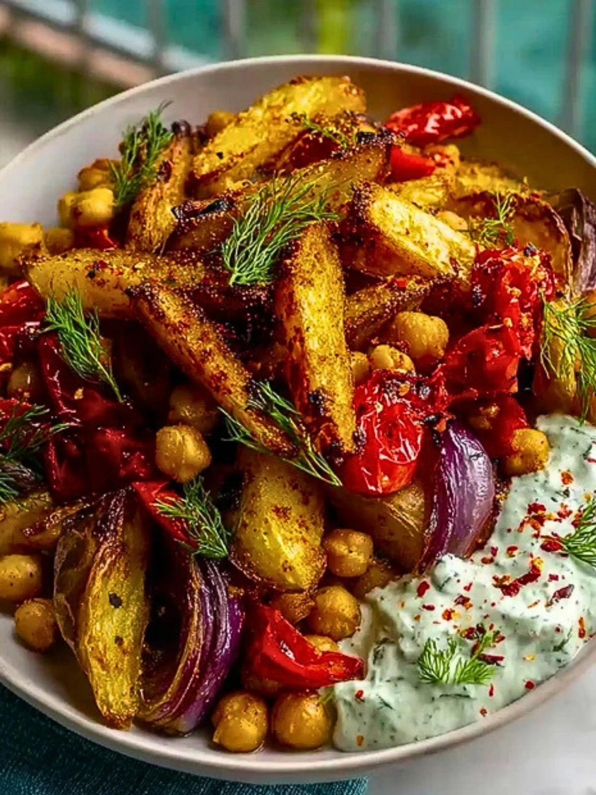 Vegan Mediterranean Roasted Vegetables Bowl (1)