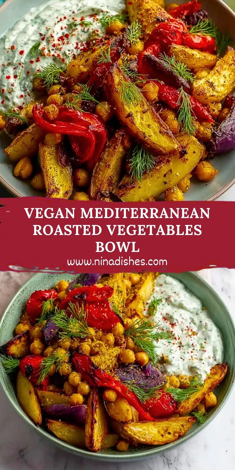 Vegan Mediterranean Roasted Vegetables Bowl (2)