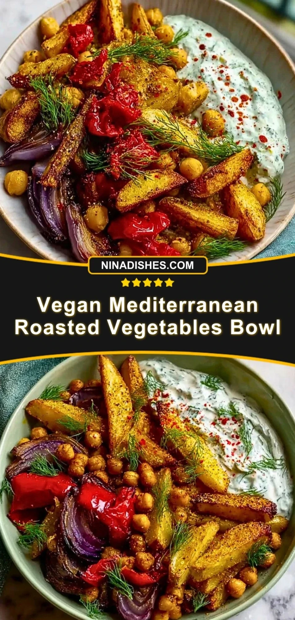 Vegan Mediterranean Roasted Vegetables Bowl (3)