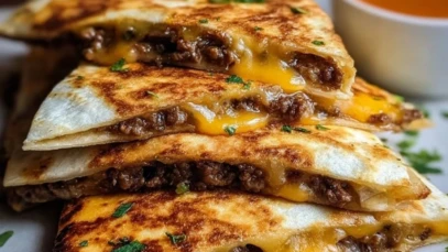 Cowboy Butter Smashed Beef Tortilla Melts