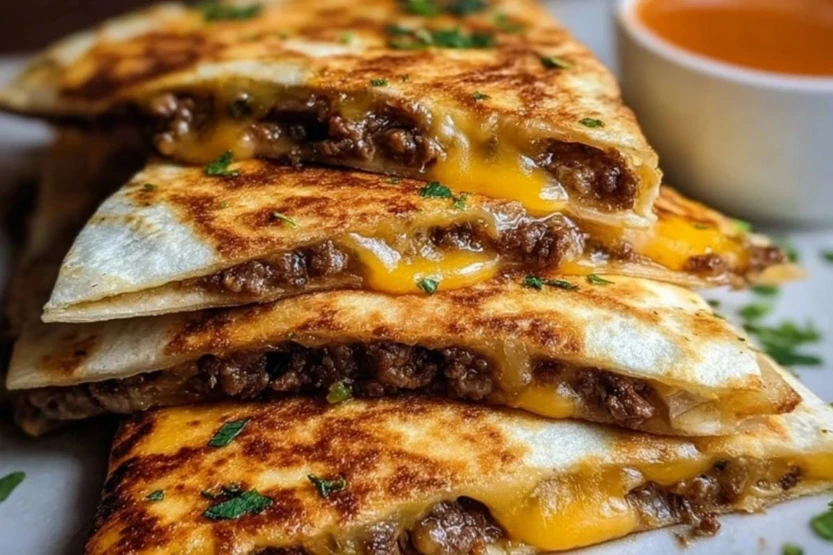 Cowboy Butter Smashed Beef Tortilla Melts