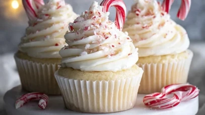 White Chocolate Peppermint Cupcakes