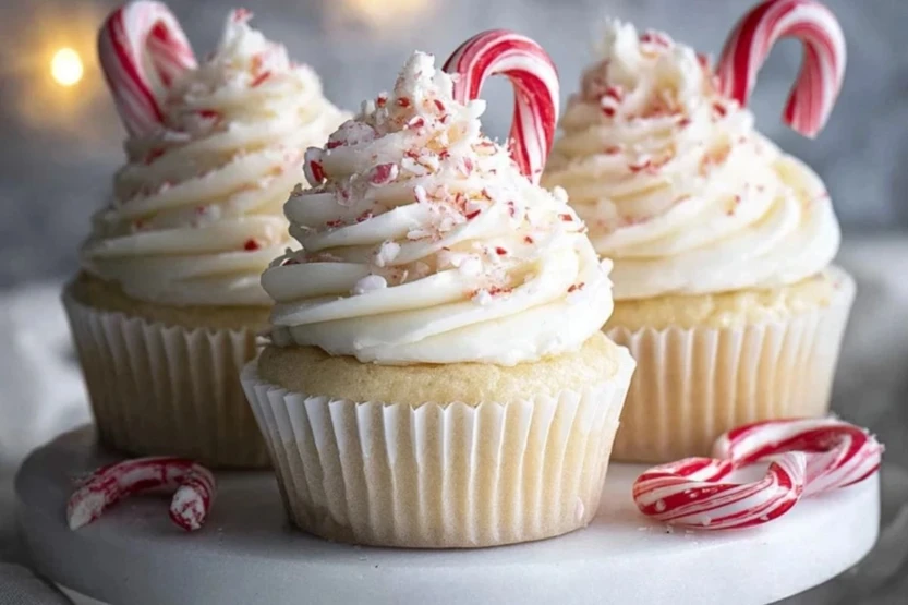 White Chocolate Peppermint Cupcakes