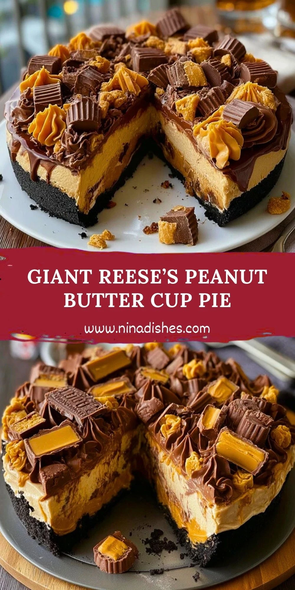 Giant Reese’s Peanut Butter Cup Pie (2)