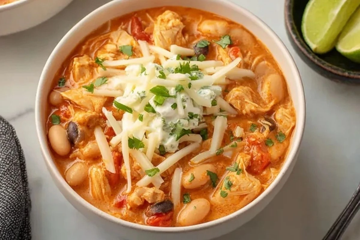 Slow Cooker Buffalo Chicken Chili