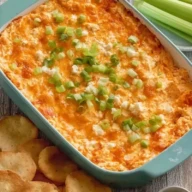 Easy Buffalo Chicken Cottage Cheese Dip
